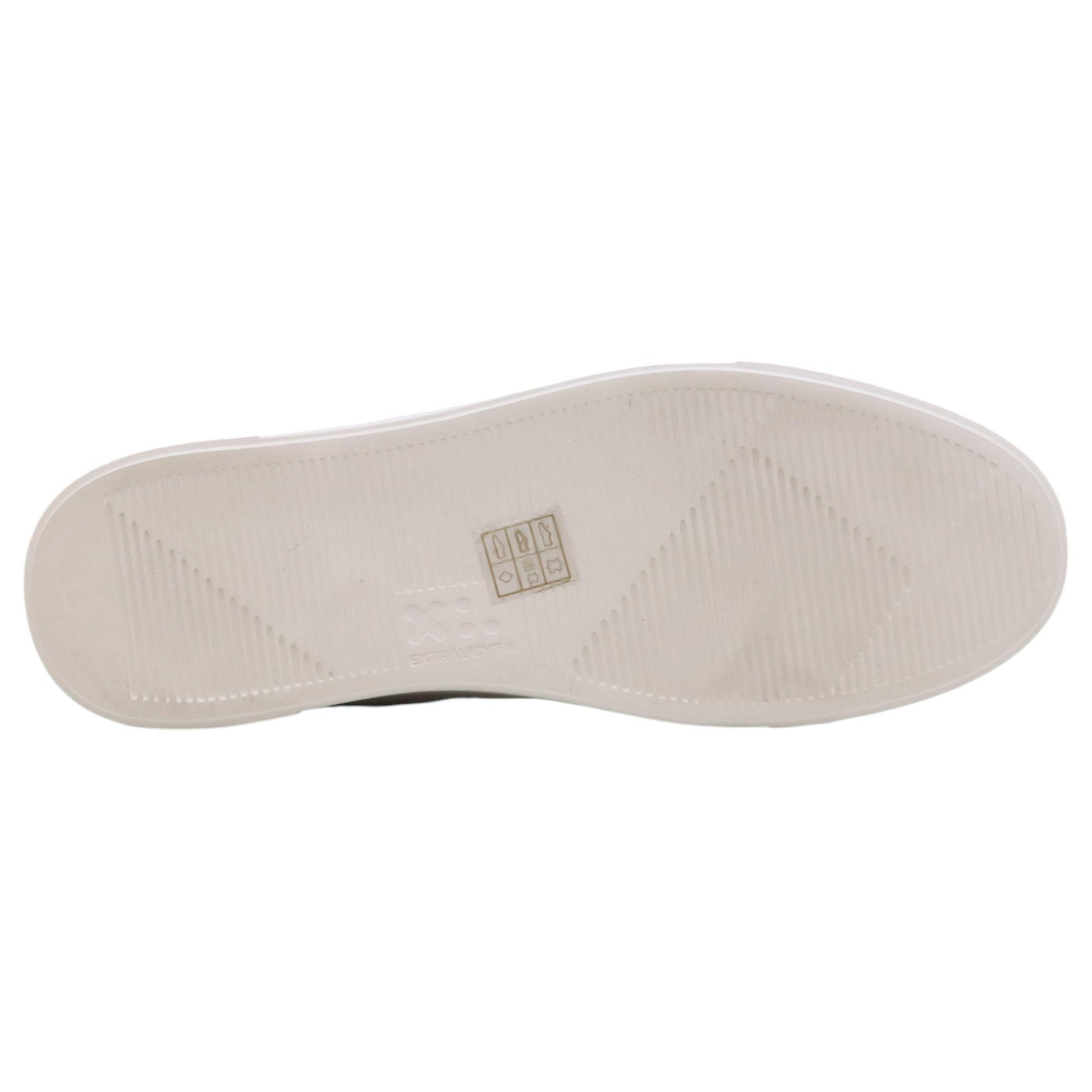 Crime London 15801 Extralight in pelle bianca e suola beige 