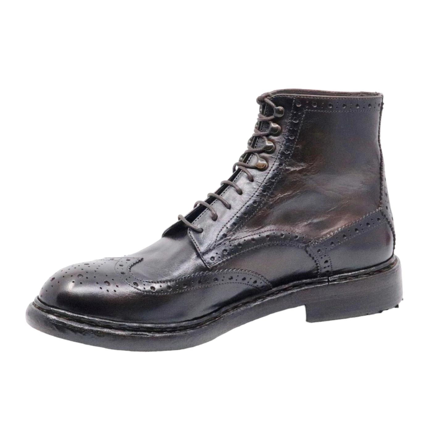 Crispiniano 6090 stivaletto da uomo in pelle di colore marrone 