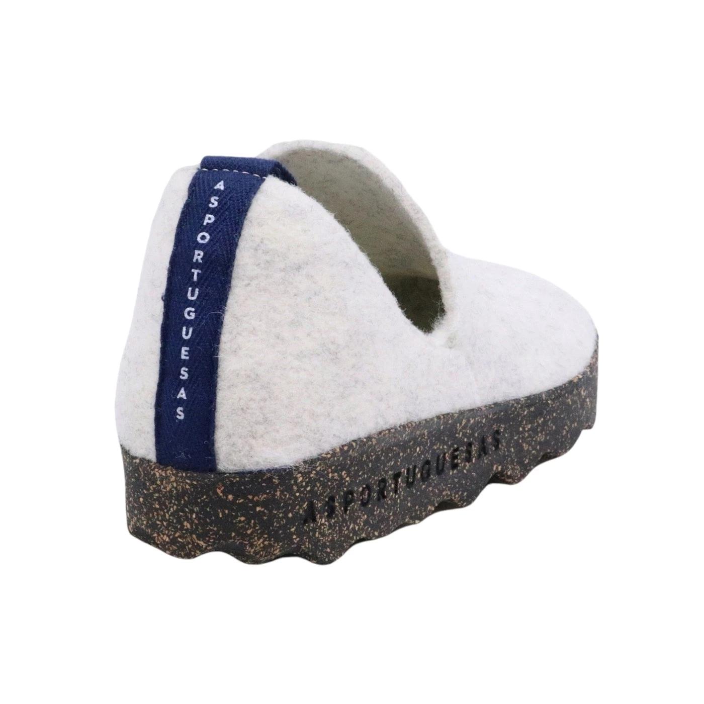 Scarpa Asportuguesas in lana naturale bianca 