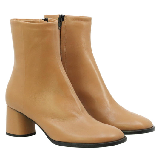 Fabio Rusconi 2747 stivaletto donna in pelle sabbia con zip laterale 