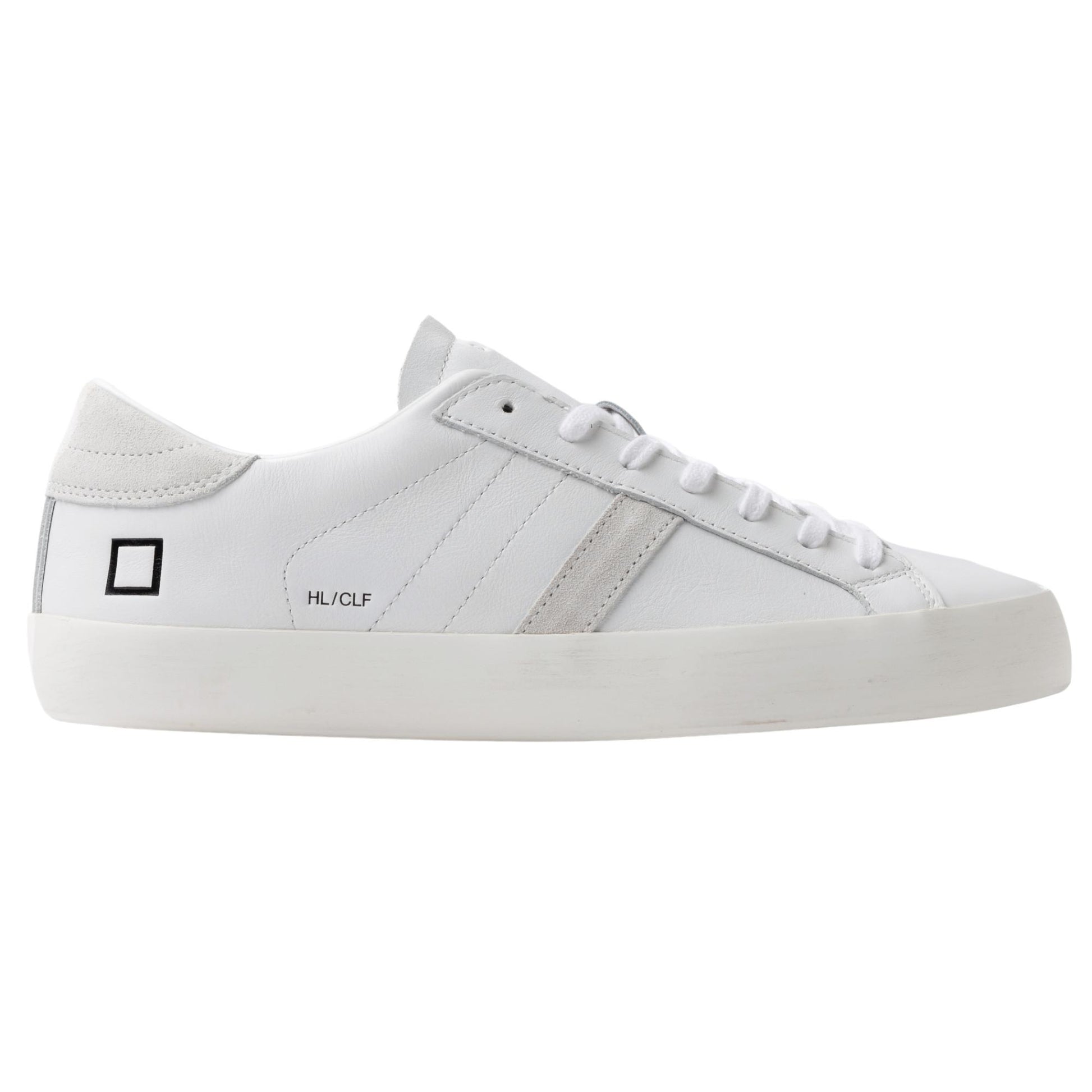 D.A.T.E. Hill Low Calf HL-CA-WH sneaker uomo in pelle bianca 
