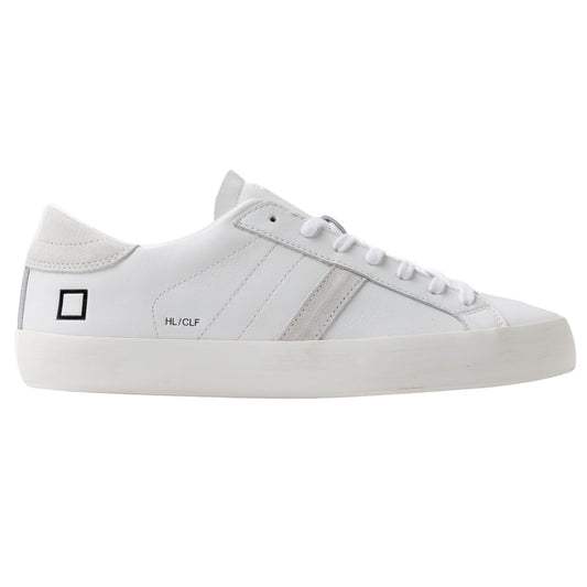 D.A.T.E. Hill Low Calf HL-CA-WH sneaker uomo in pelle bianca 