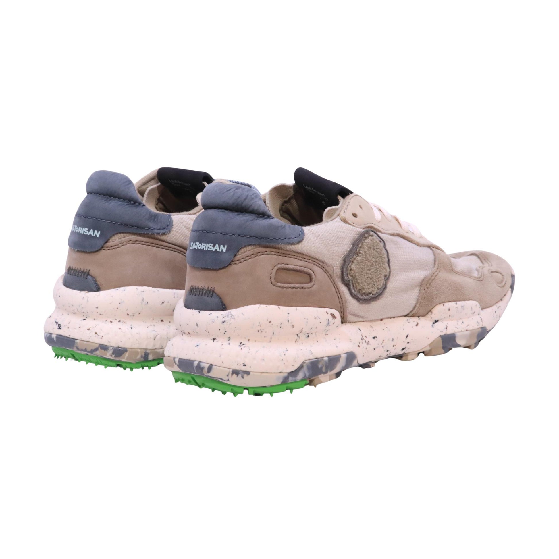 Satorisan Chacrona Linen Light Grey sneaker uomo in camoscio e tessuto 
