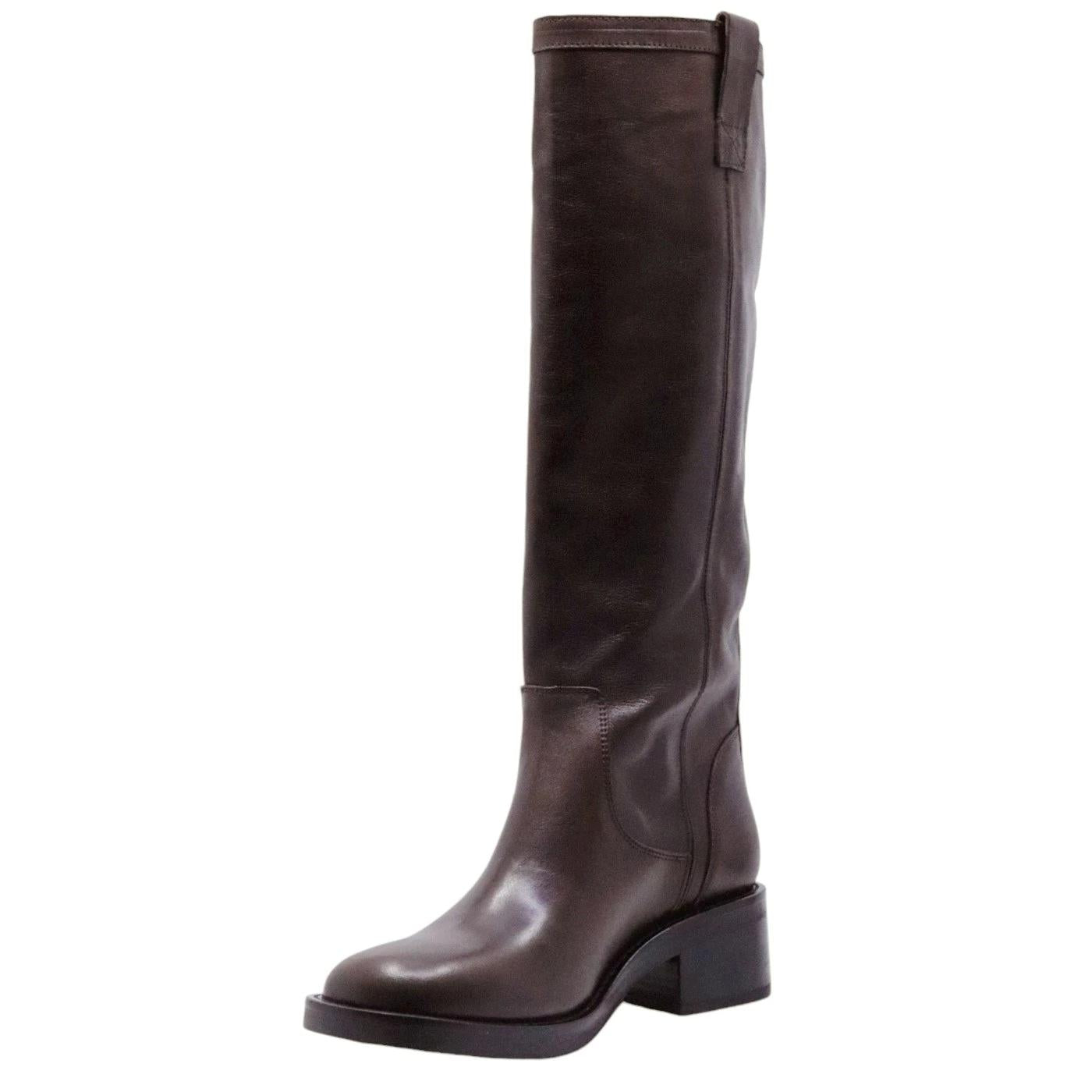 Stivaletto donna Curiositè 2624 in pelle marrone 