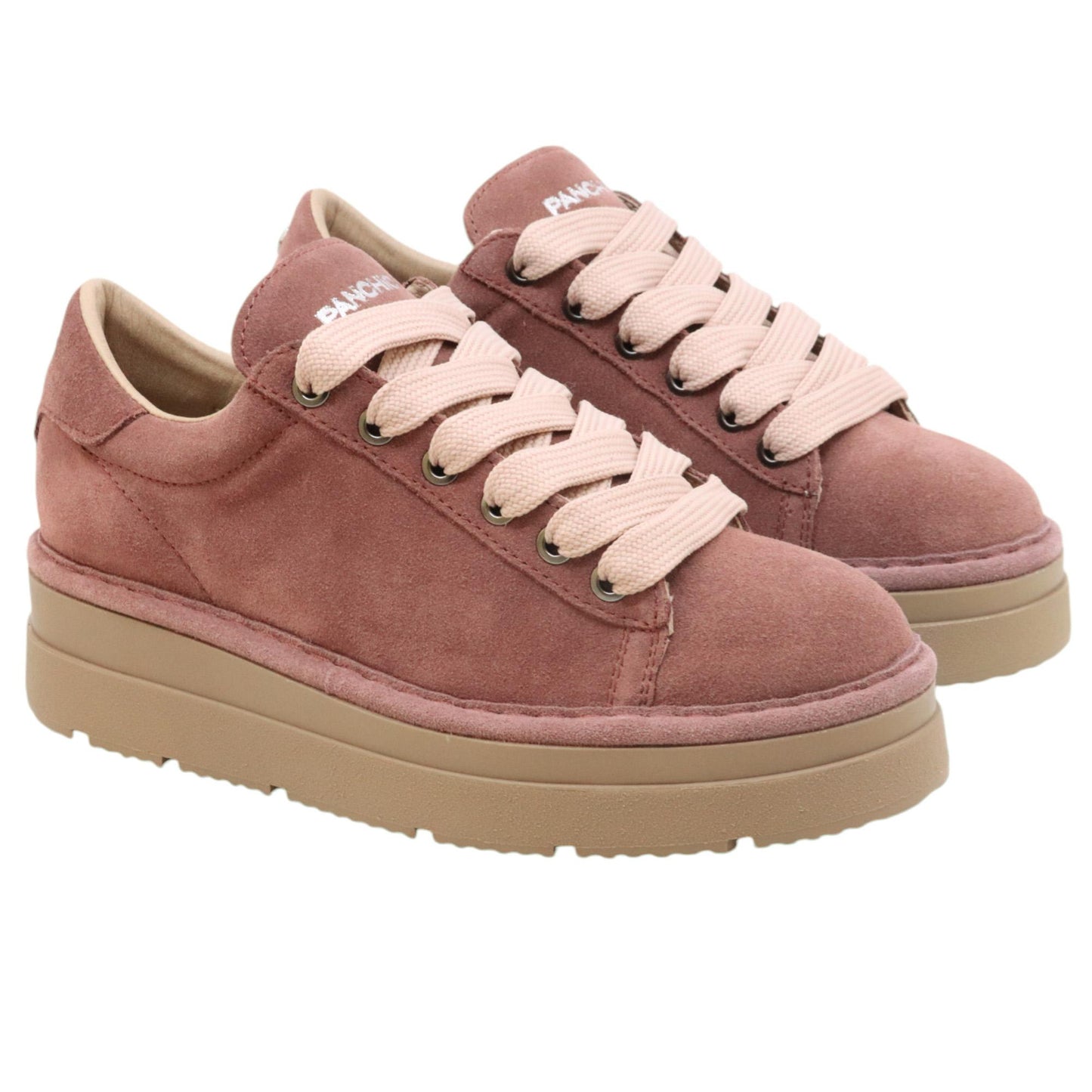 Panchic P89 sneaker donna in camoscio brownrose 