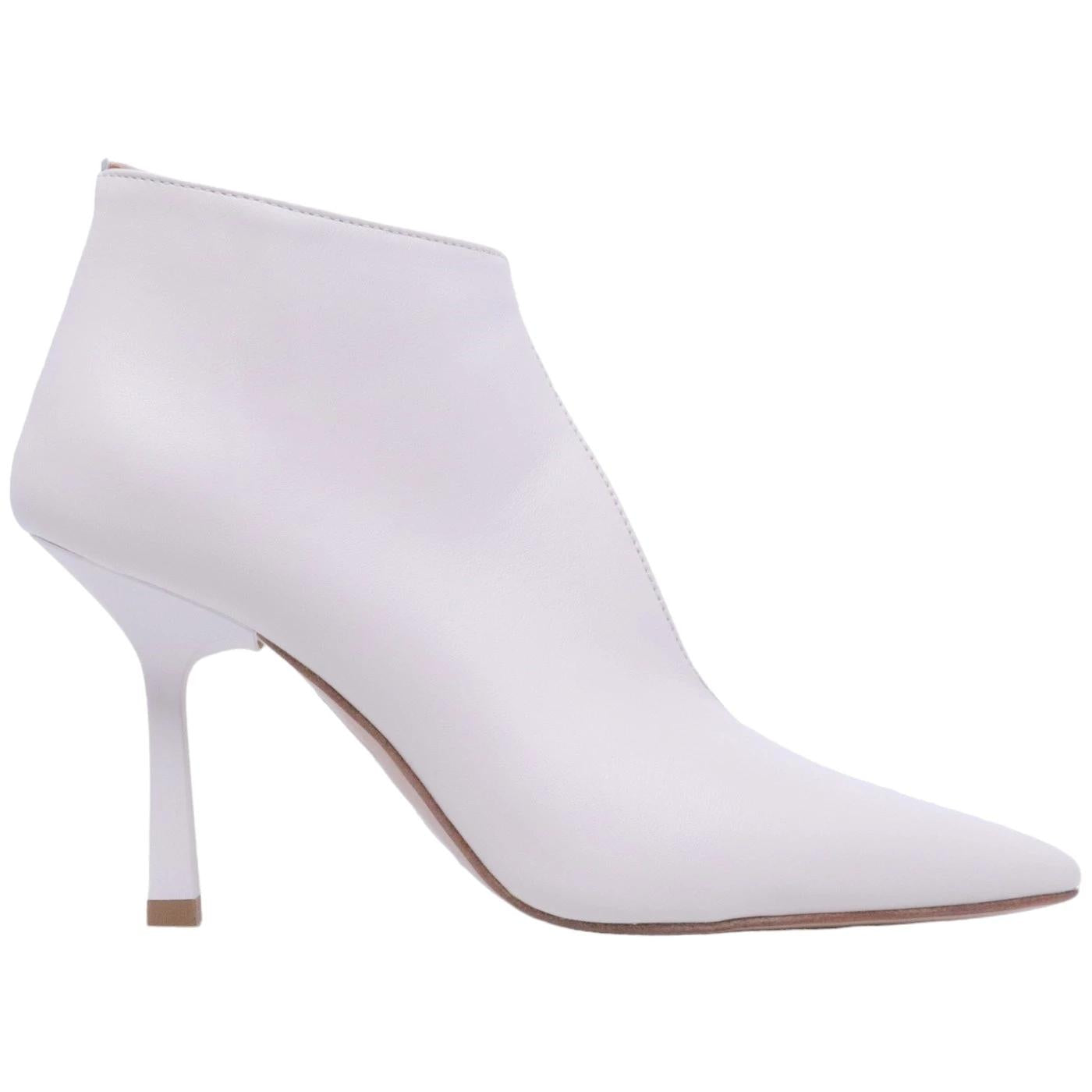 Stivaletto donna Ranyé 4003C in pelle bianca 