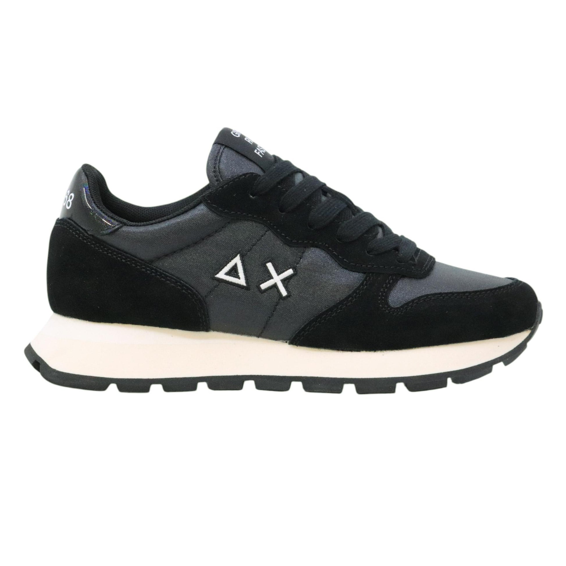 SUN68 Ally Bright Z45203 sneaker donna in nylon e suede nero 