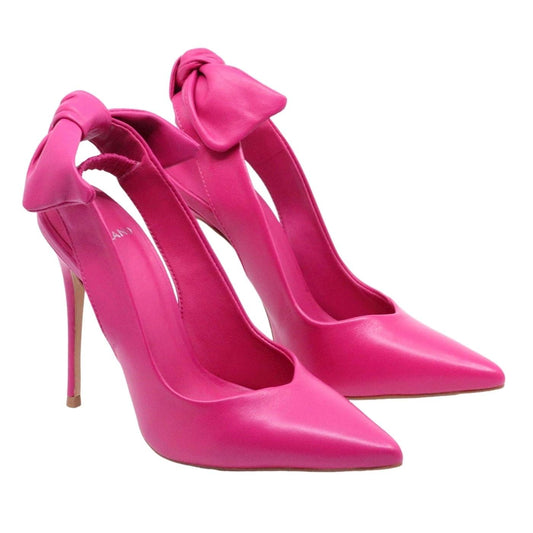 Slingback donna Carrano 404052 in pelle di colore fucsia 