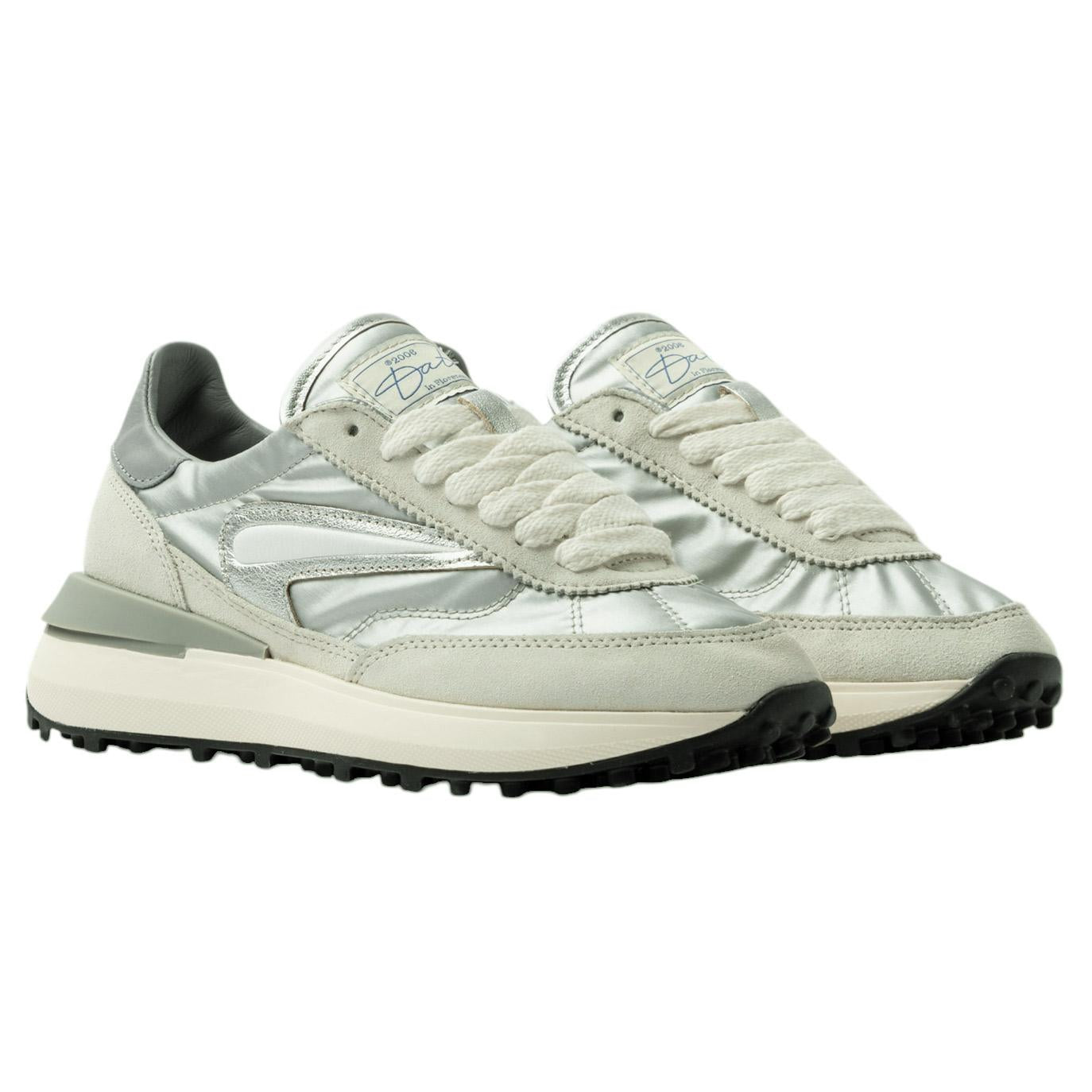 DATE Athleta Nylon Silver AT NY SL sneaker donna in nylon argento 