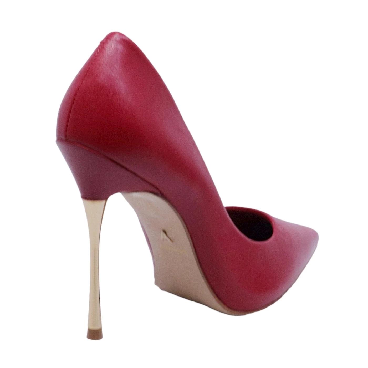 Décolleté donna Carrano in pelle di colore rosso 