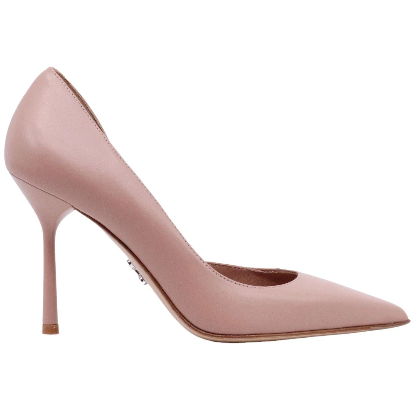 Sergio Levantesi décolleté donna da donna realizzato in pelle di colore rosa 