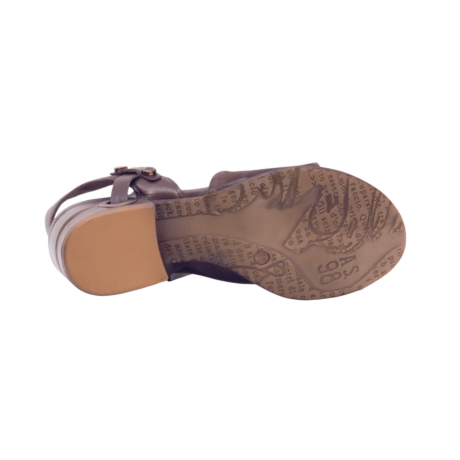A.S.98 Filippa C34003 sandalo con tacco donna in camoscio testa di moro 