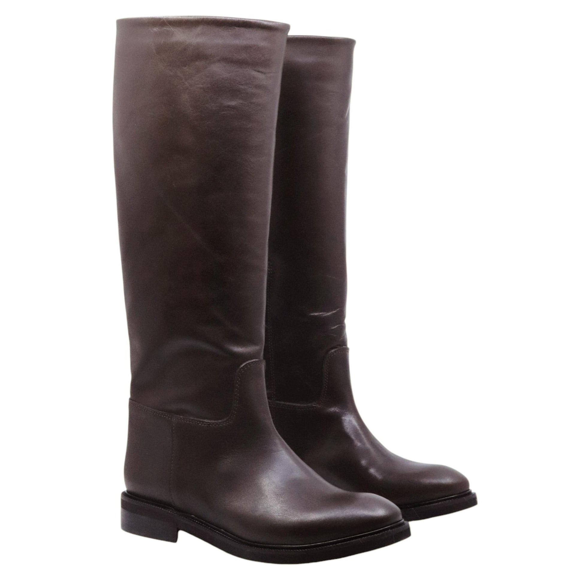 Stivale donna cavallerizzo Ranyé Cav in pelle marrone 