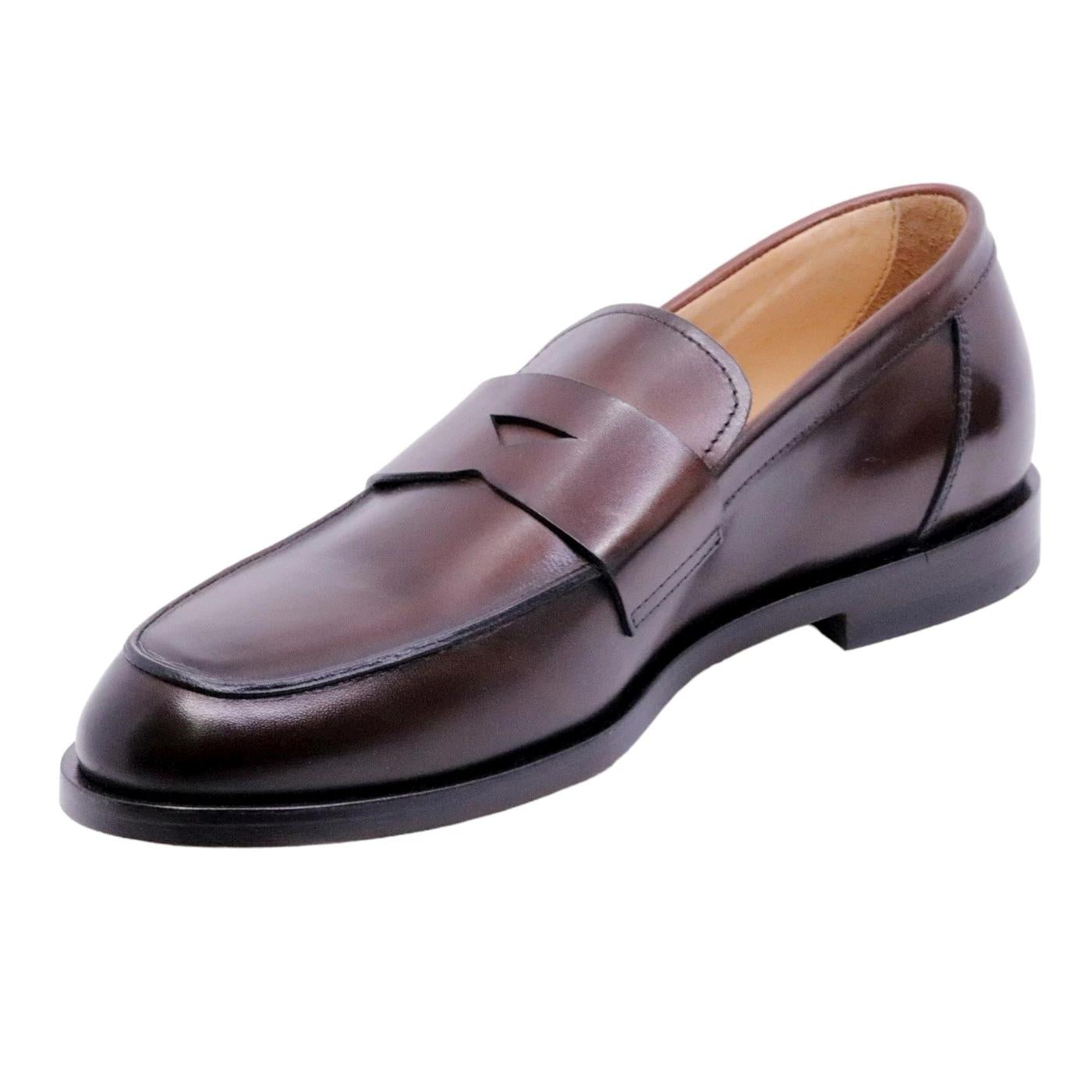 Mocassino uomo Mille 885 Milton in pelle marrone bruciato 