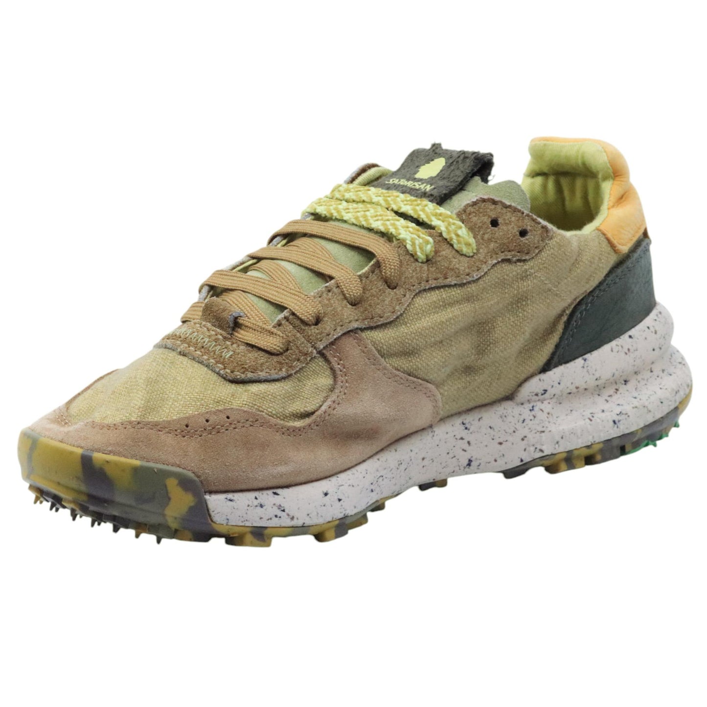 Satorisan Chacrona Linen sneaker uomo in lino verde 