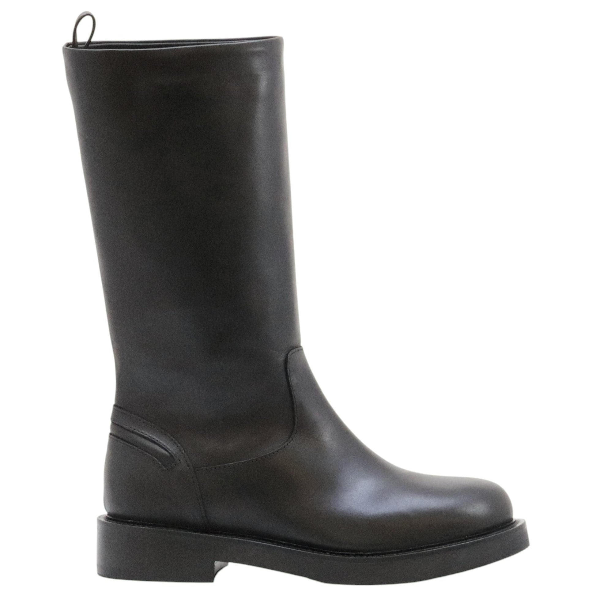 The Seller MW559 stivaletto donna in pelle nera senza zip 