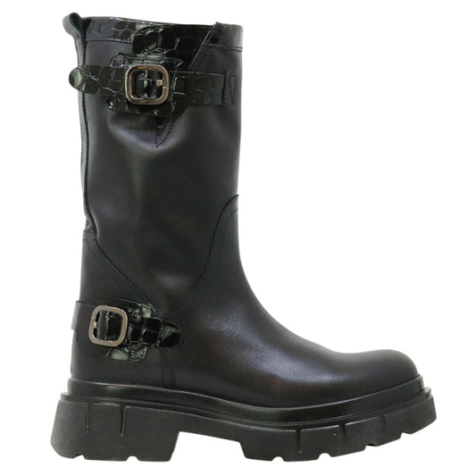 GIO+ CORA26A Combi Nero stivaletto donna in pelle nera 