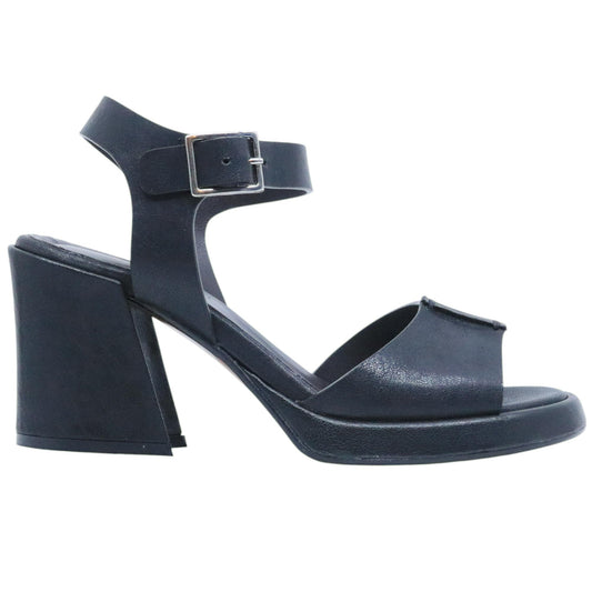 Sandalo con tacco Curiositè 2739 in pelle nera 