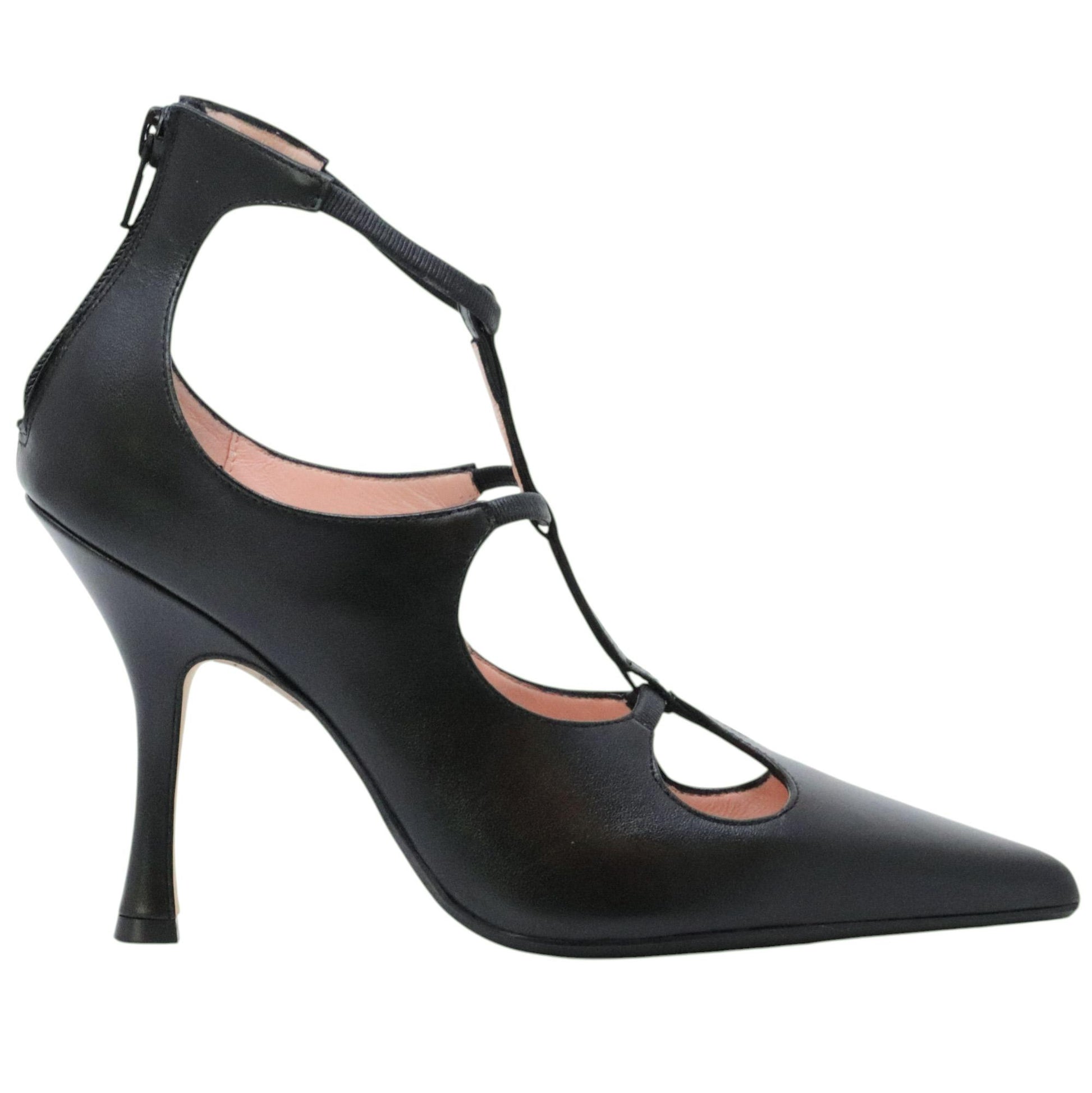 Anna F 1762 décolleté donna in nappa nera 