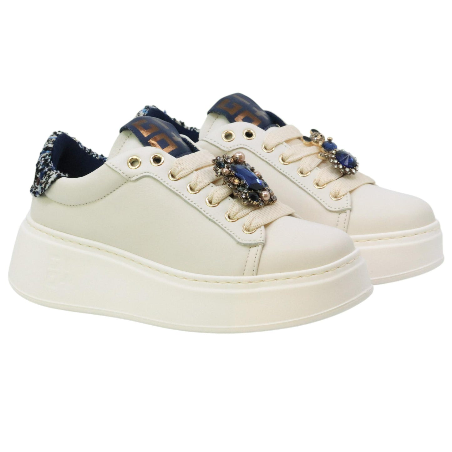 Combi sneakers donna in pelle panna PIA424APANNA CHIC GIO+