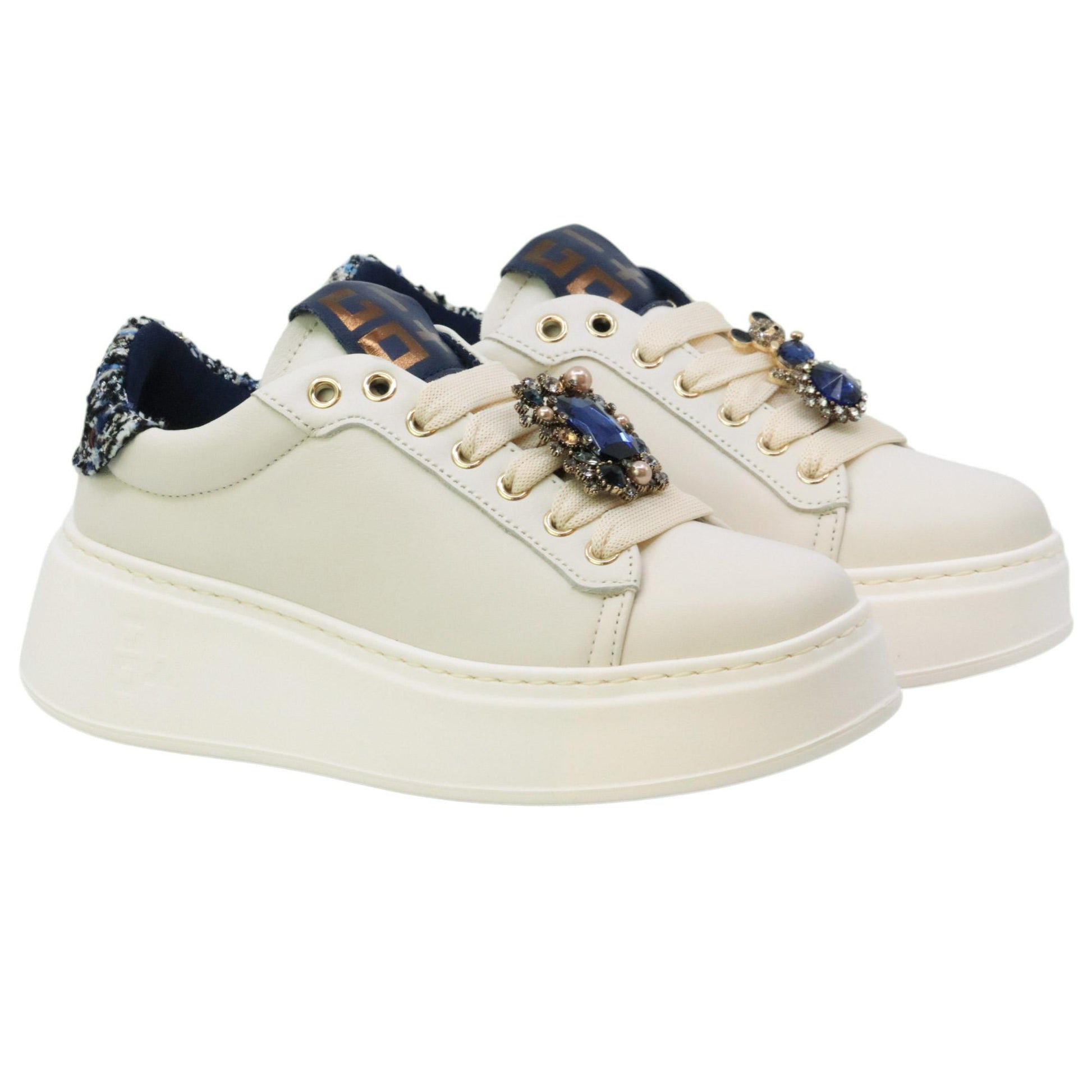Combi sneakers donna in pelle panna PIA424APANNA CHIC GIO+