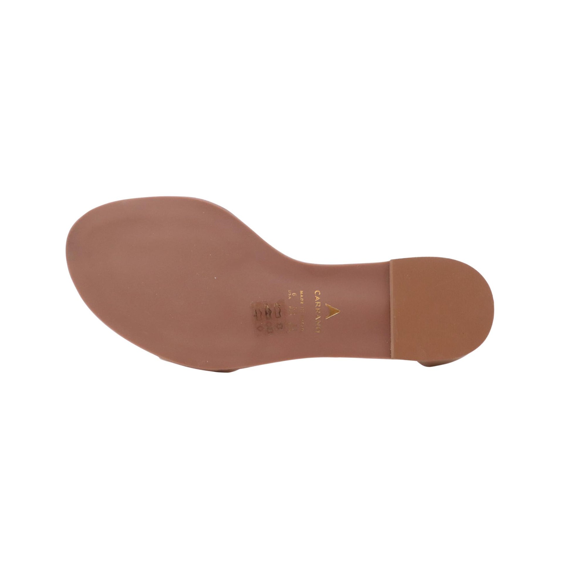 Carrano 699039 sandalo basso donna in pelle color ginger con accessorio oro 