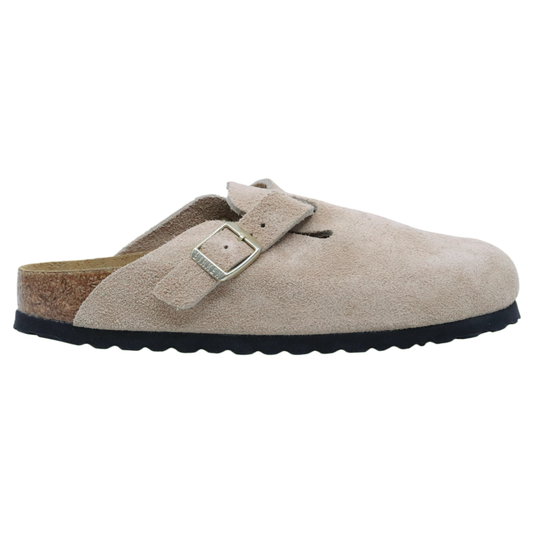 Birkenstock Boston in camoscio di colore sandcastle 