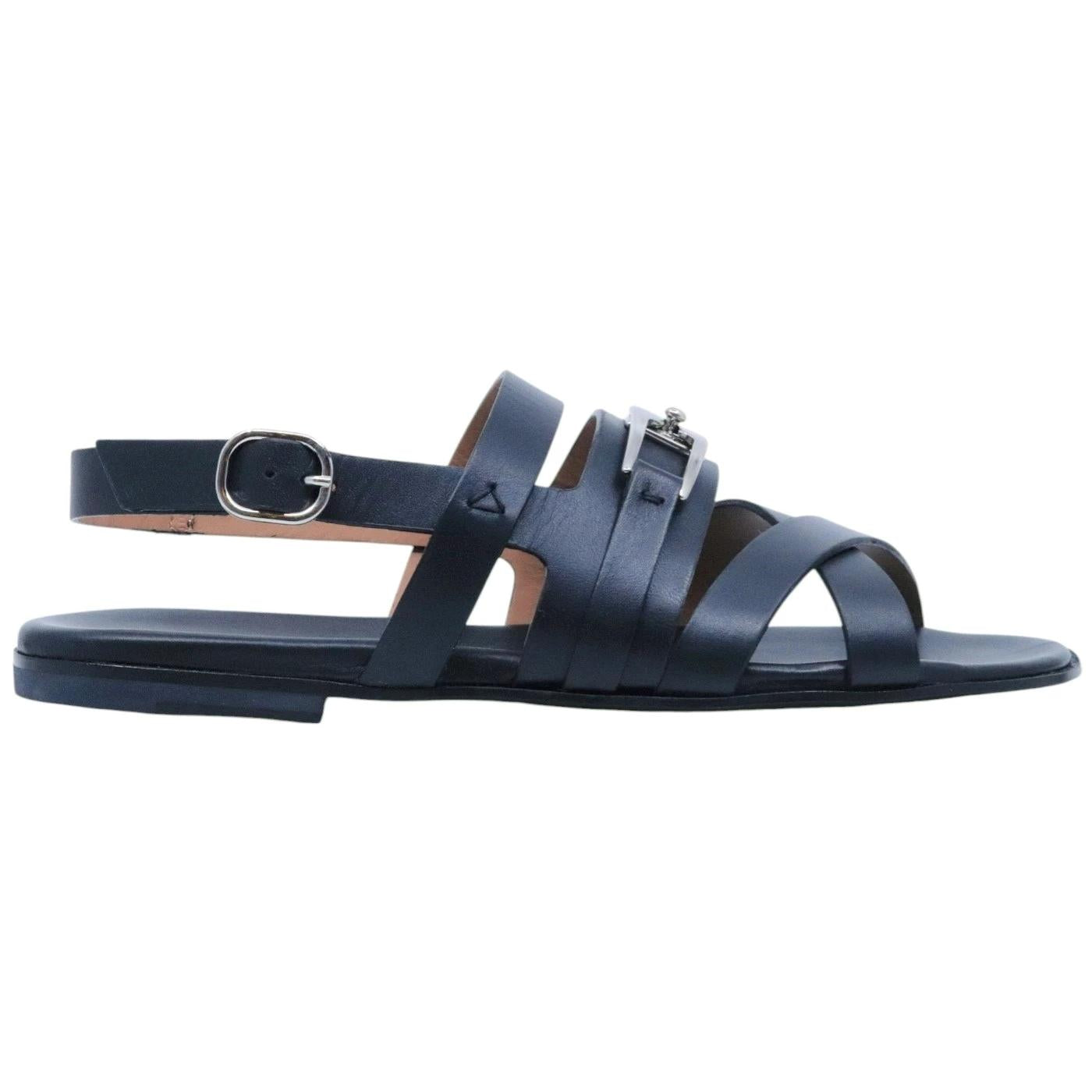 Sandalo donna Triver Flight 606 04 in pelle nera 