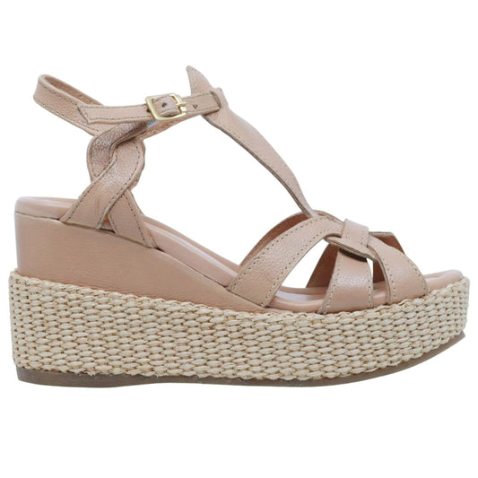 Sandalo zeppa Mjus L77002 in pelle carne 