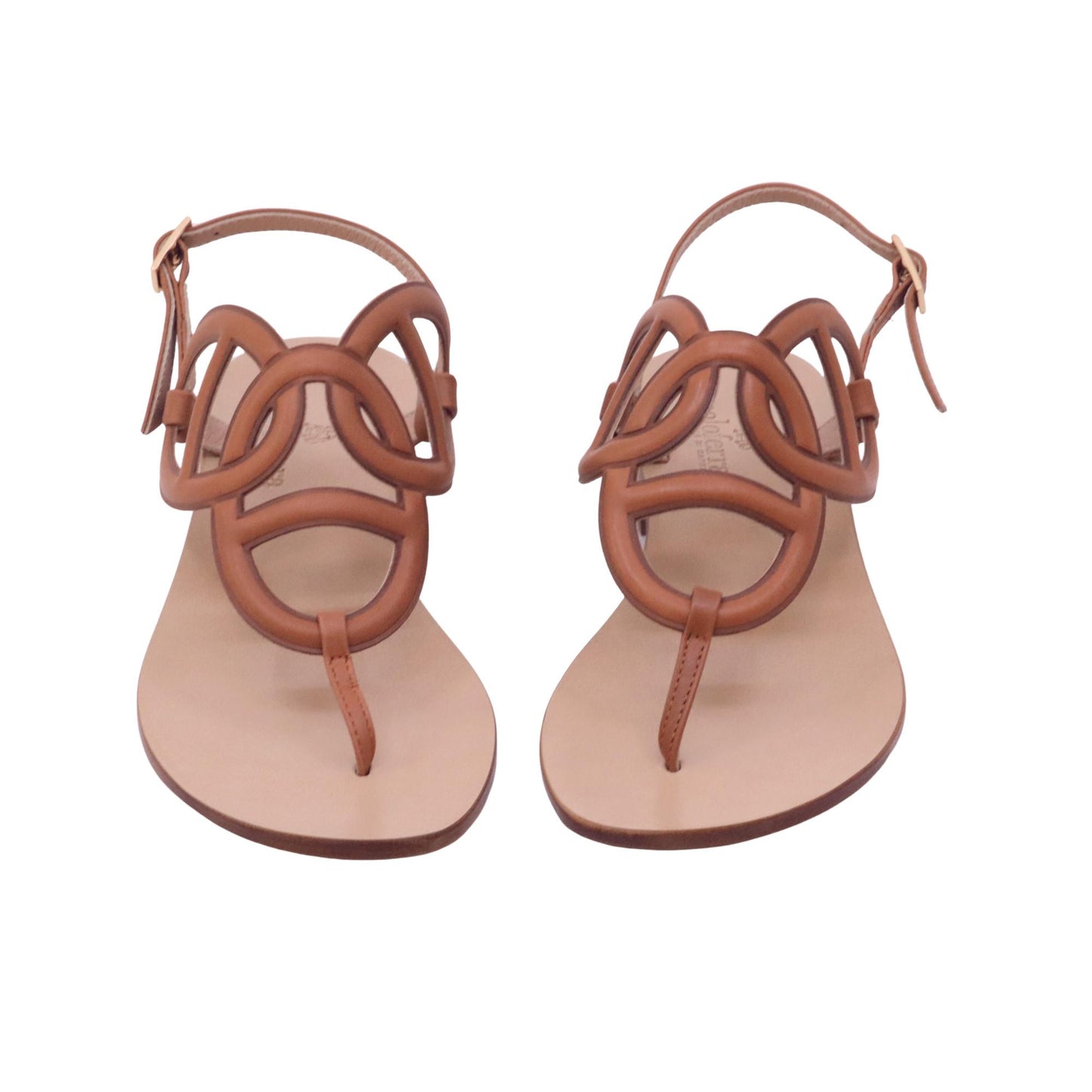 Paolo Ferrara 3311 sandalo infradito donna in pelle cuoio Made in Italy elegante estivo 