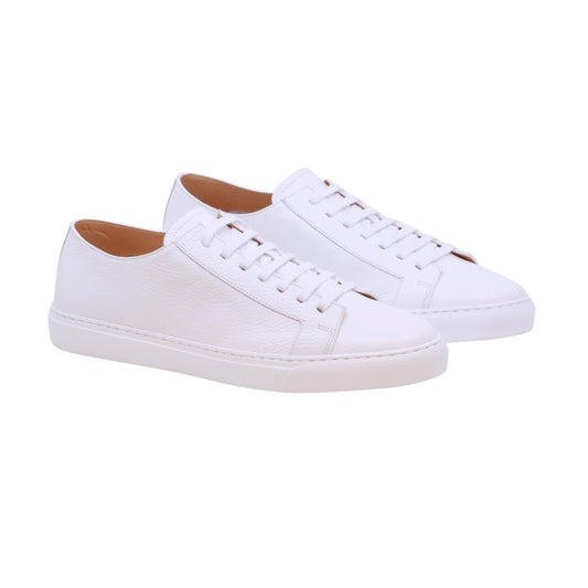 Triver Flight 465-02 sneaker uomo in pelle bianca casual elegante Made in Italy 