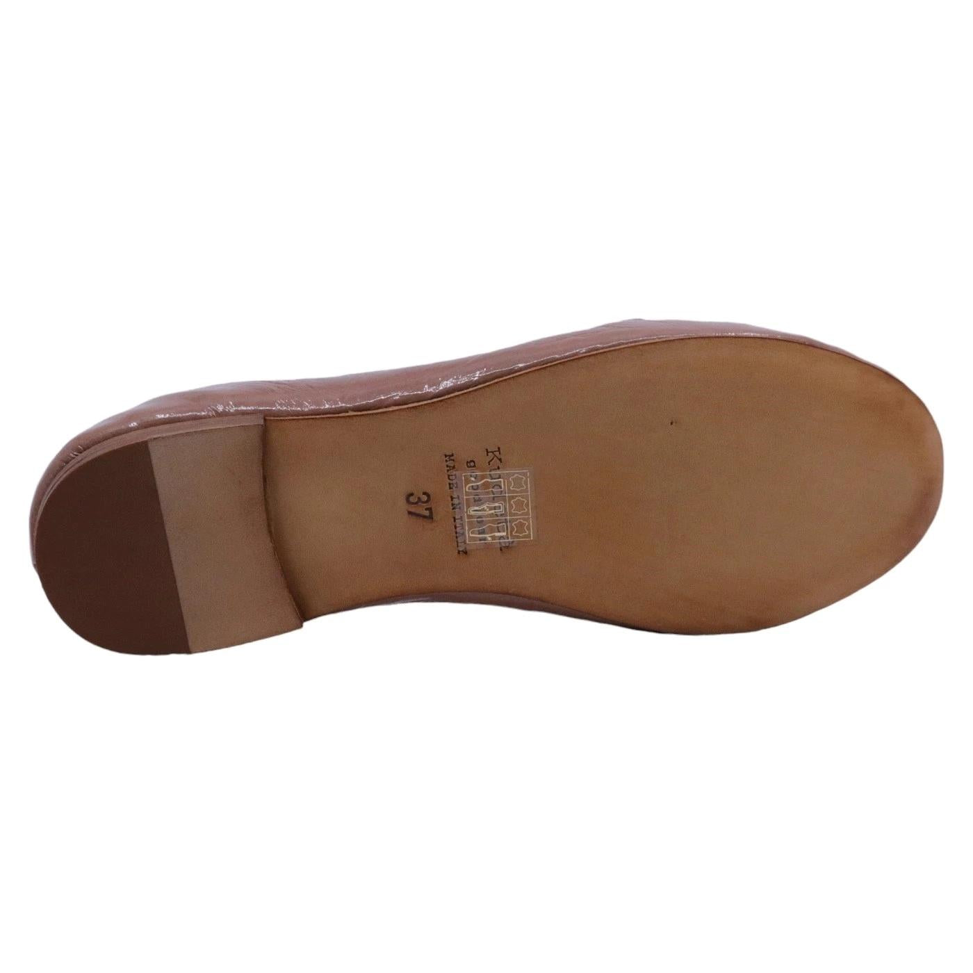 Ballerina donna Kudetà 414500 in pelle tortora in vernice 