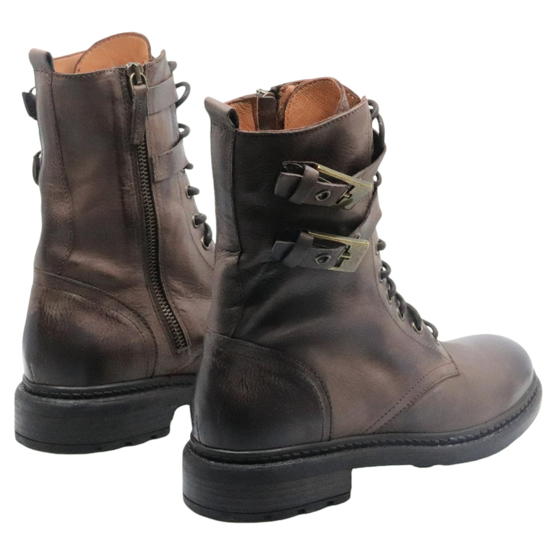 Stivaletto donna The Seller GD731 in pelle marrone 