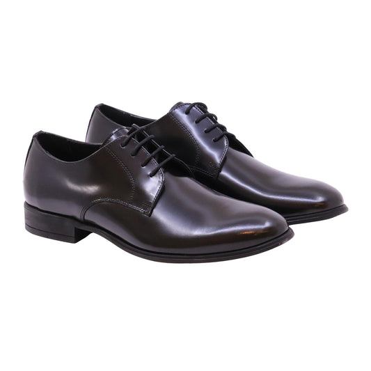 Antica Cuoieria 22546 scarpa derby uomo in pelle spazzolata nera 