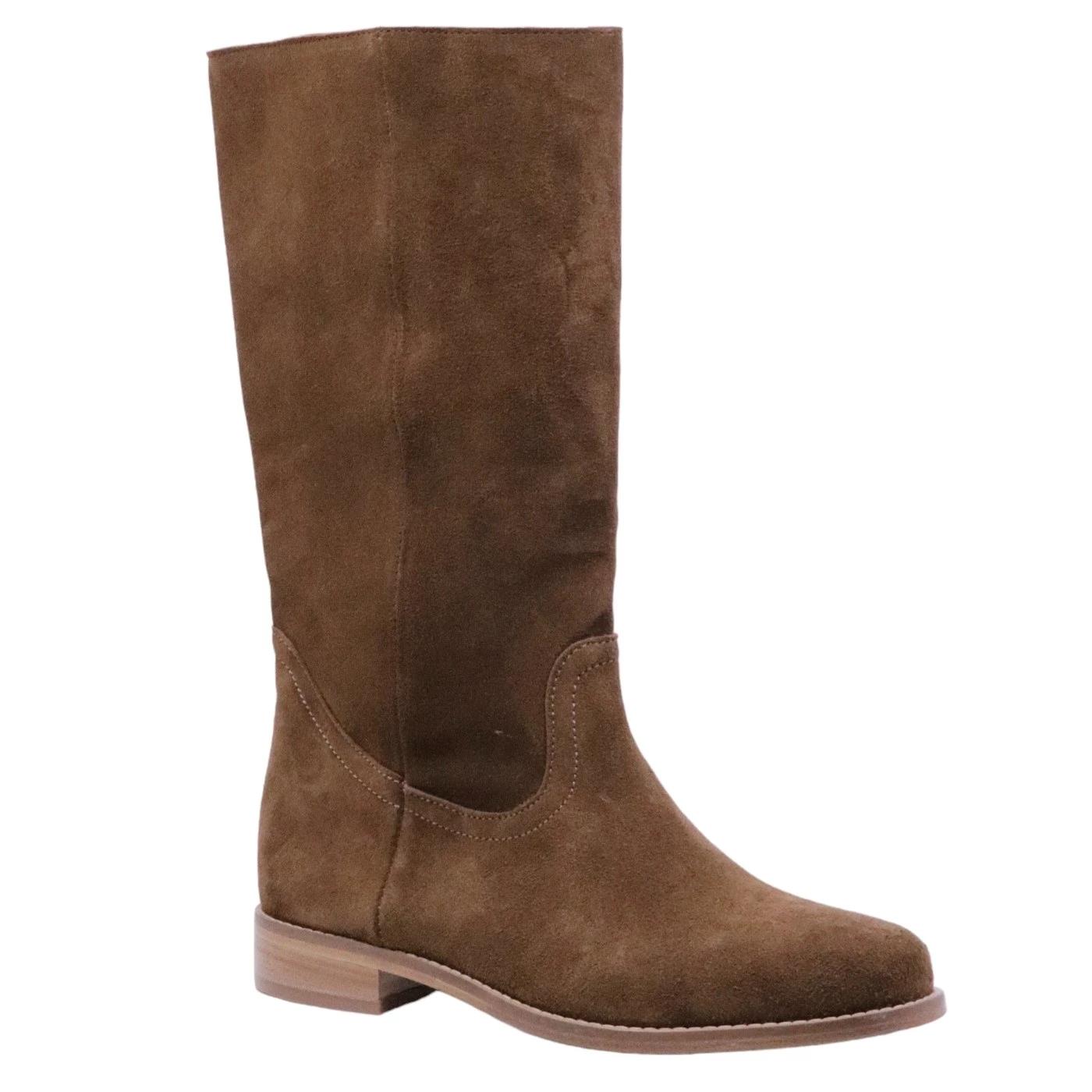 Stivaletto donna Curiositè 1707 in camoscio marrone 