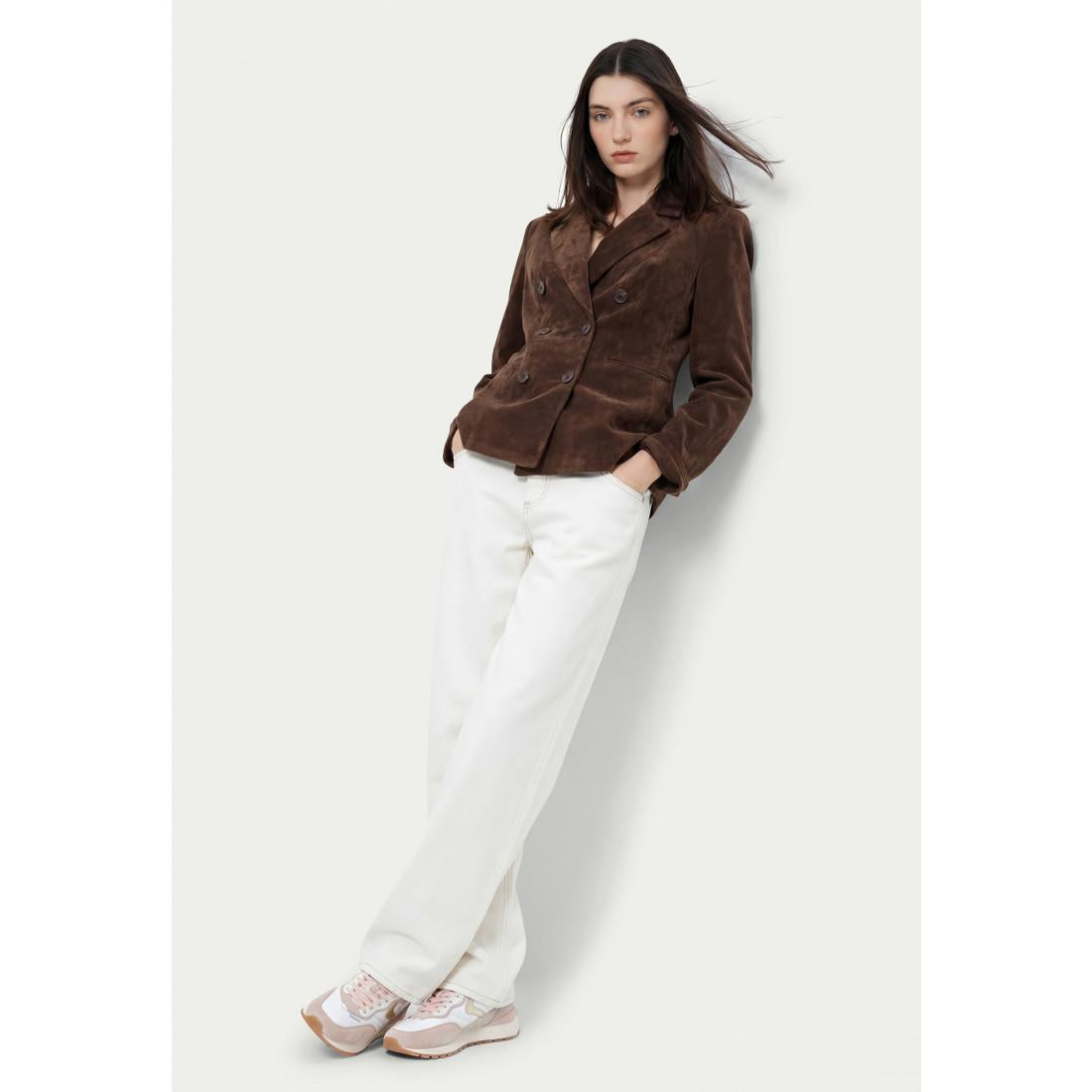 Voile Blanche Qwark Hype Woman sneaker donna in camoscio e tessuto tecnico bianco beige 