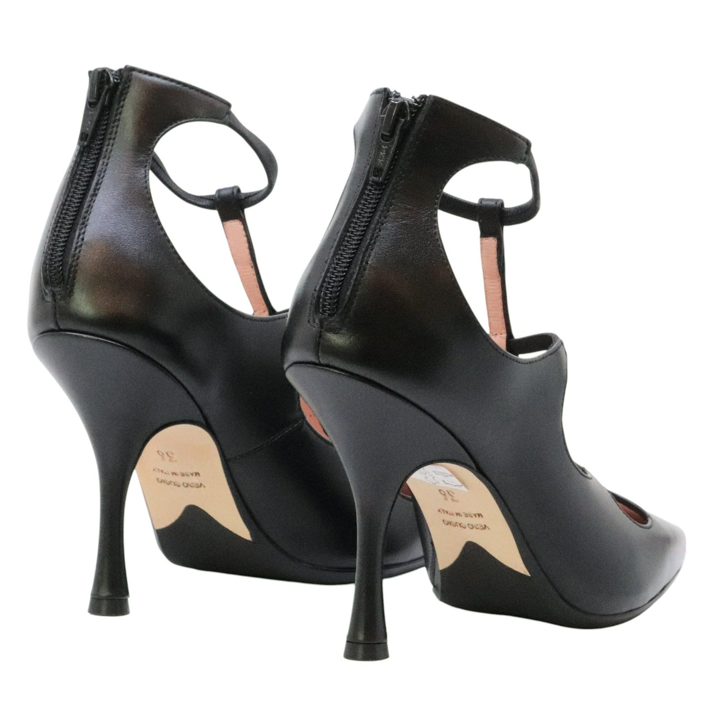 Anna F 1762 décolleté donna in nappa nera 