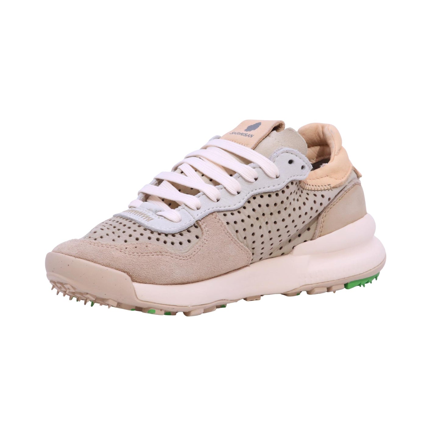 Satorisan Chacrona Laser Premium Urbanite Green sneaker donna in pelle laserata 