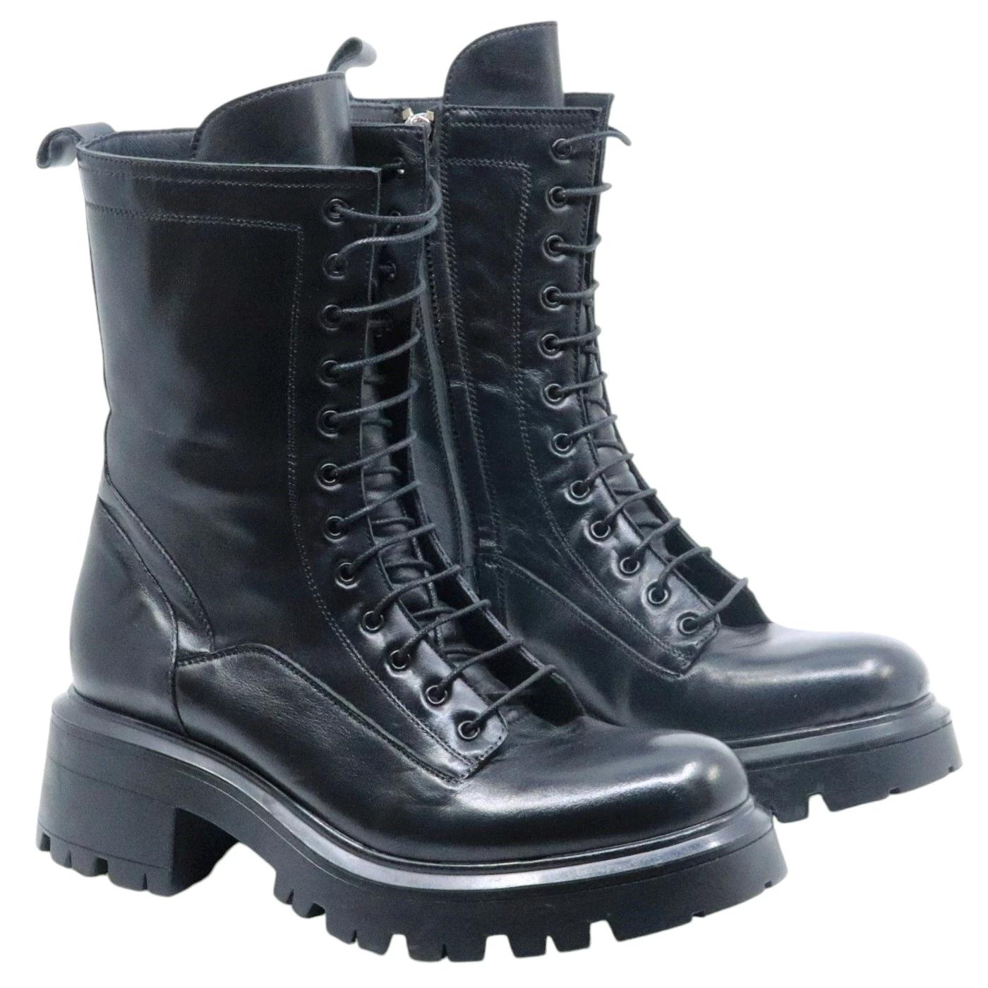Anfibio donna Crispiniano 112 in pelle nera 