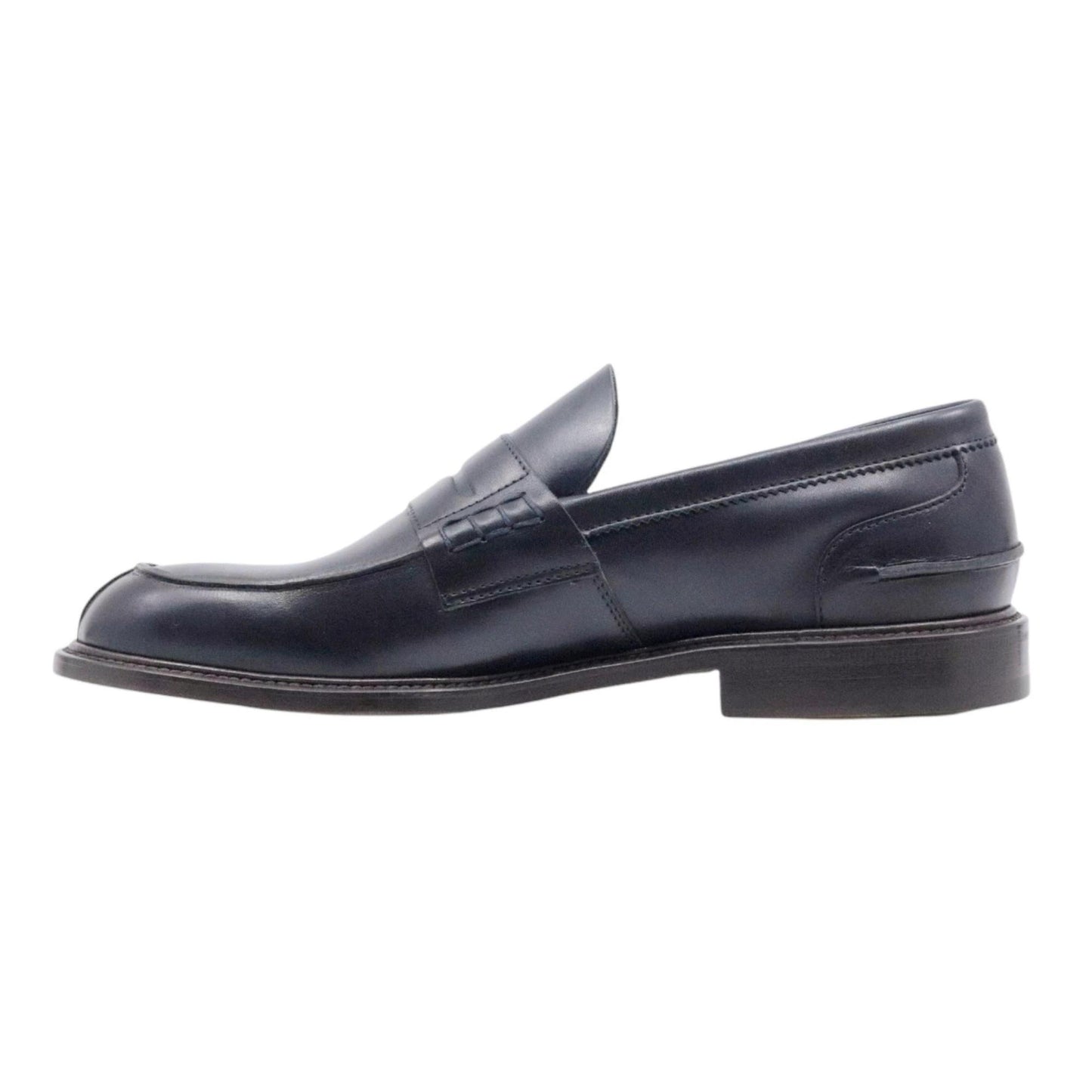 Douglas 784 Princess mocassino uomo in pelle blu con suola in cuoio 