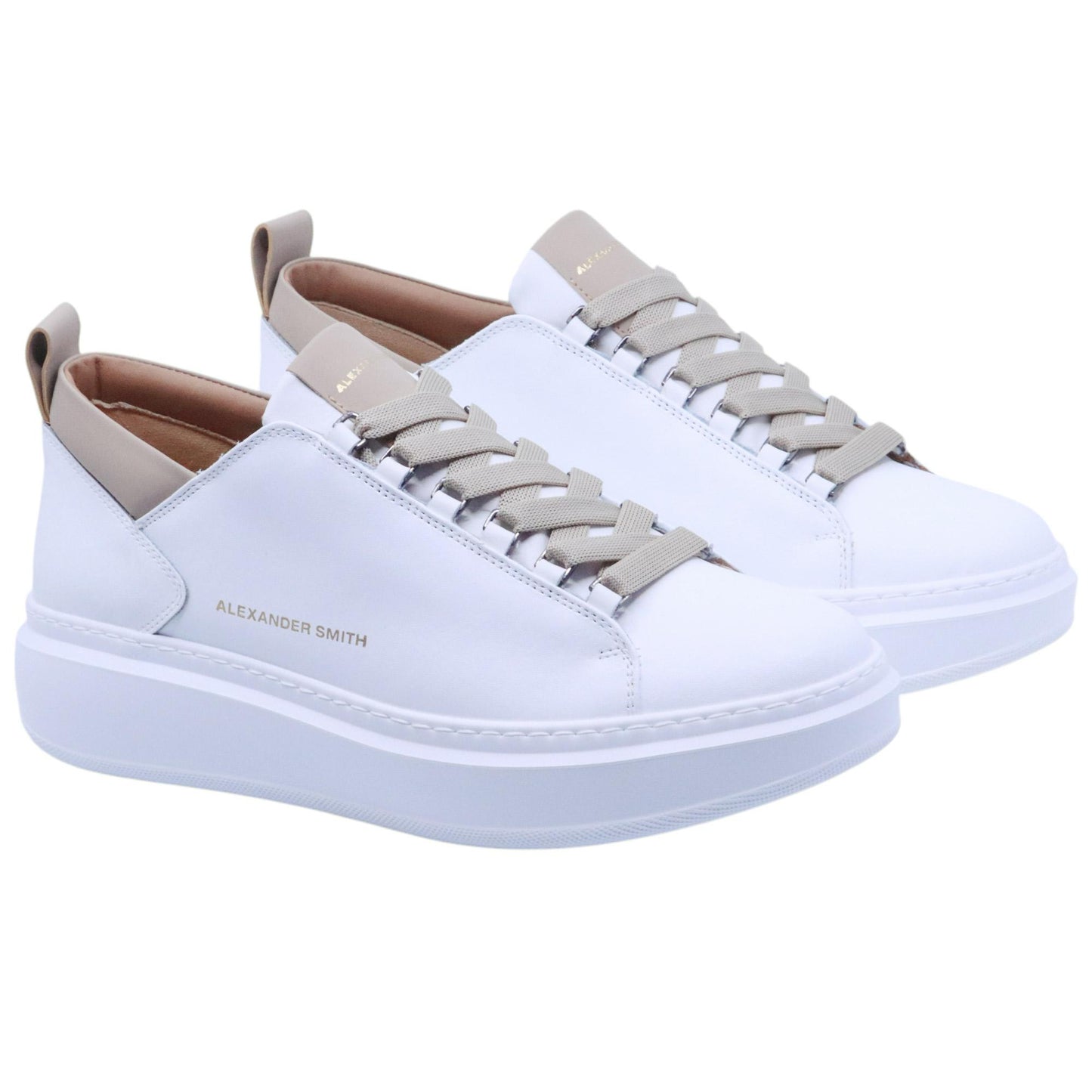 Sneaker uomo Alexander Smith Wembley in pelle bianca 