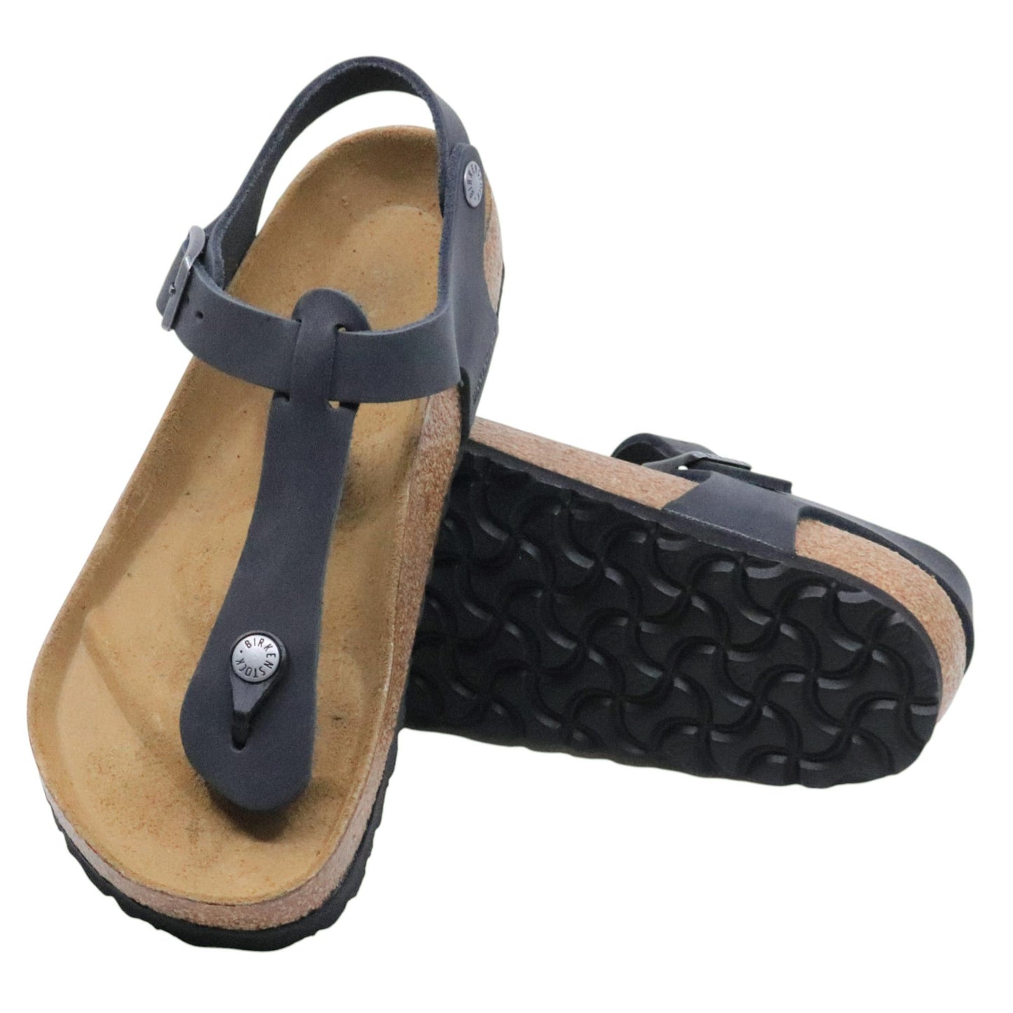 Birkenstock Kairo Olied sandalo infradito con cintino in nero 