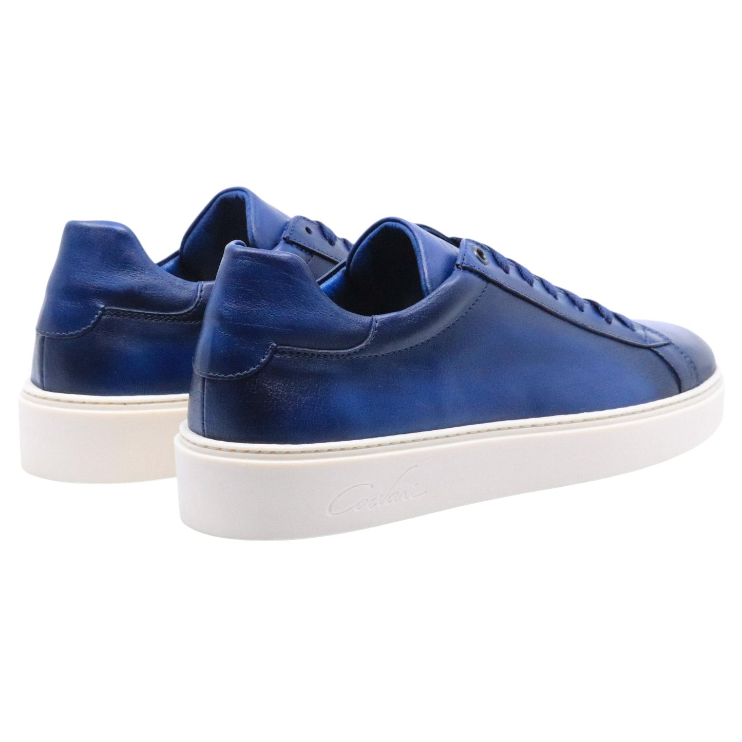 Sneaker uomo Corvari 2327 in pelle blu notte 