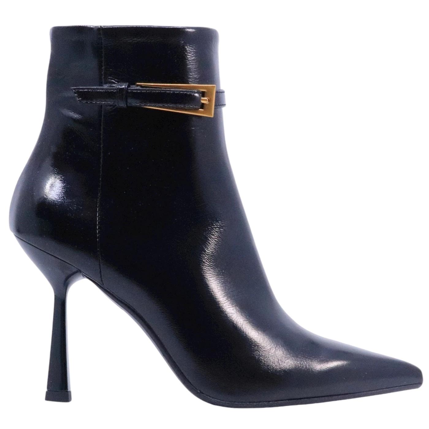 Stivaletto donna Chantal 1962 2364 in pelle verlux nera 