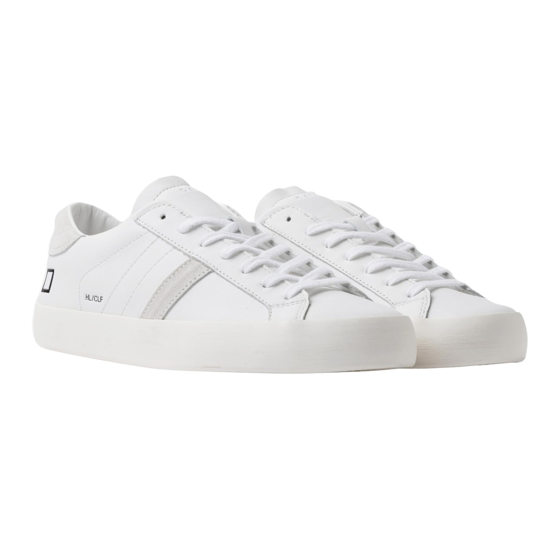 D.A.T.E. Hill Low Calf HL-CA-WH sneaker uomo in pelle bianca 