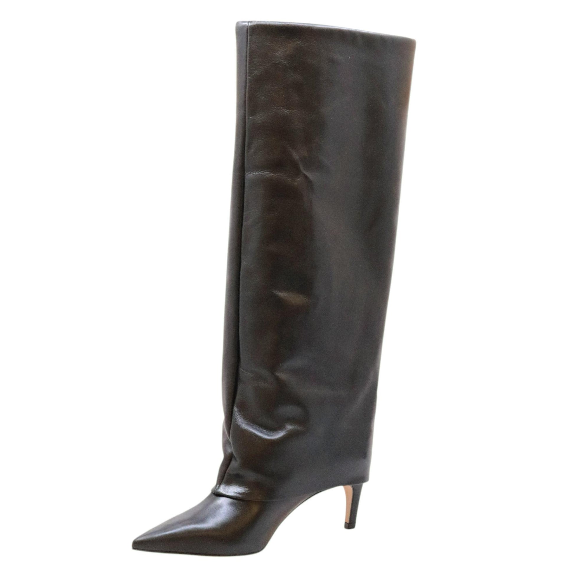 Carrano 853005 stivale donna pelle nero con ghetta 