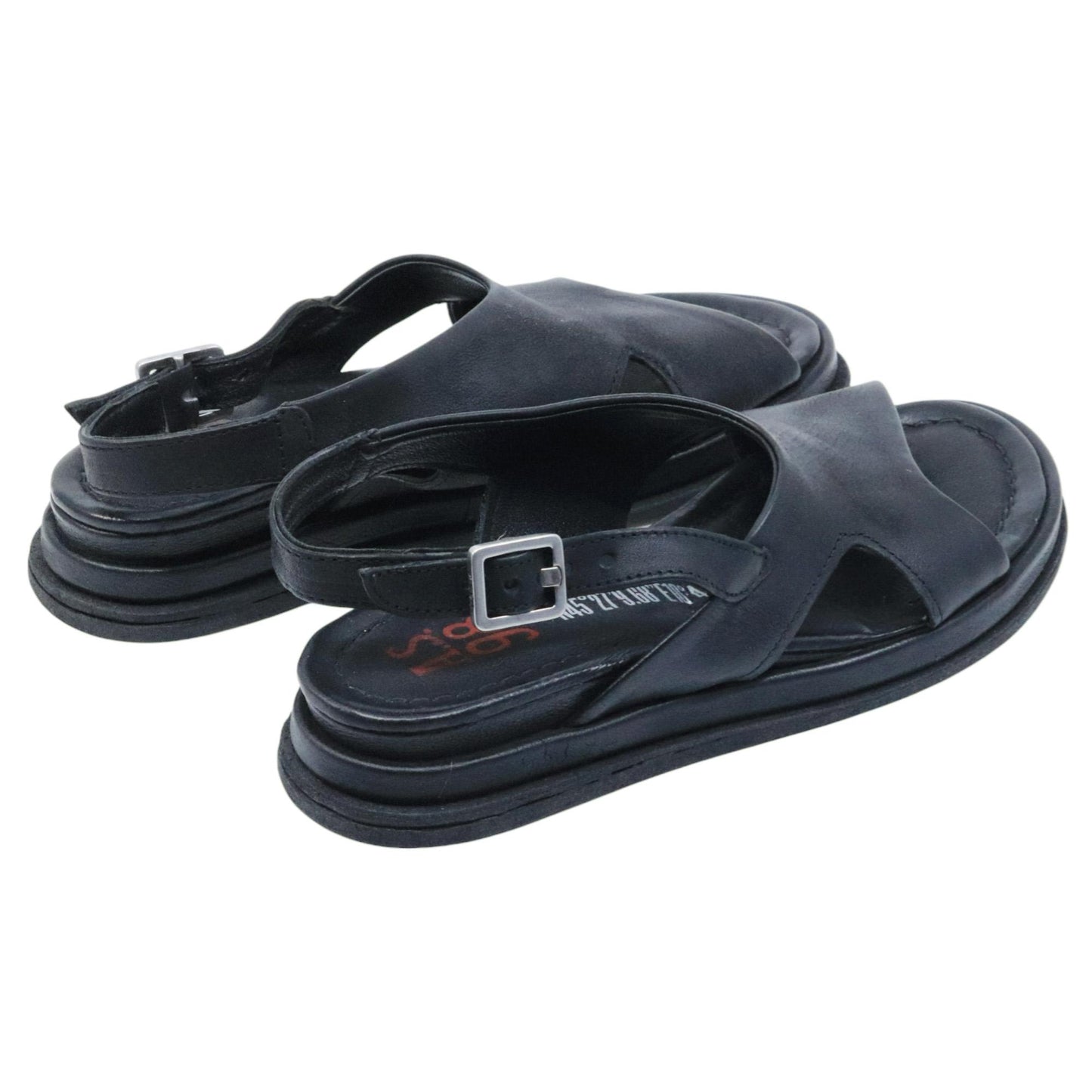 Sandalo donna AS98 B60018 in pelle nera 