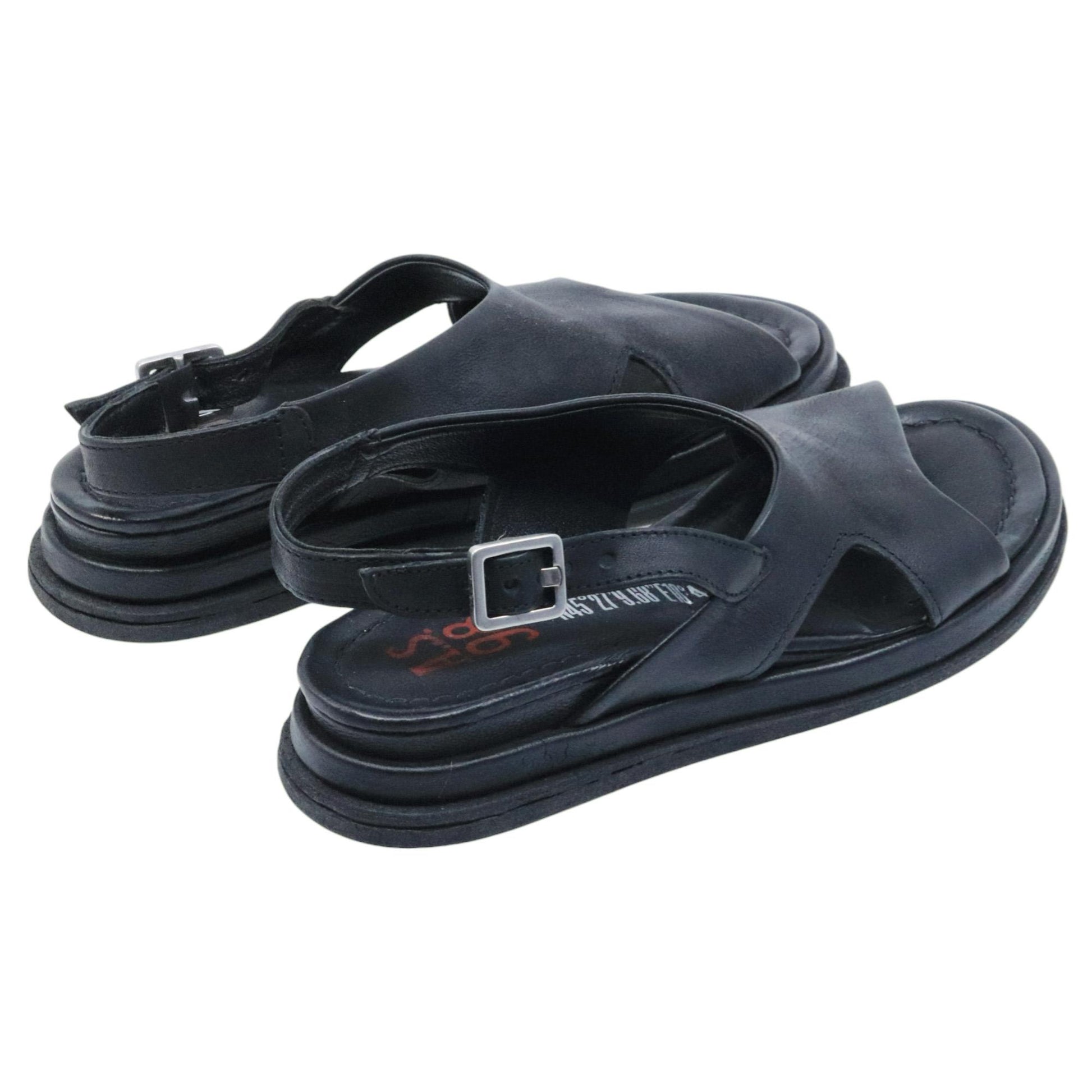 Sandalo donna AS98 B60018 in pelle nera 