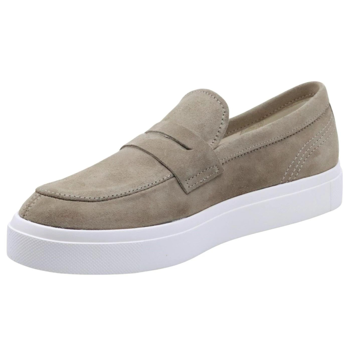 Mocassino slip on uomo Panchic S08 in camoscio vintage khaki 