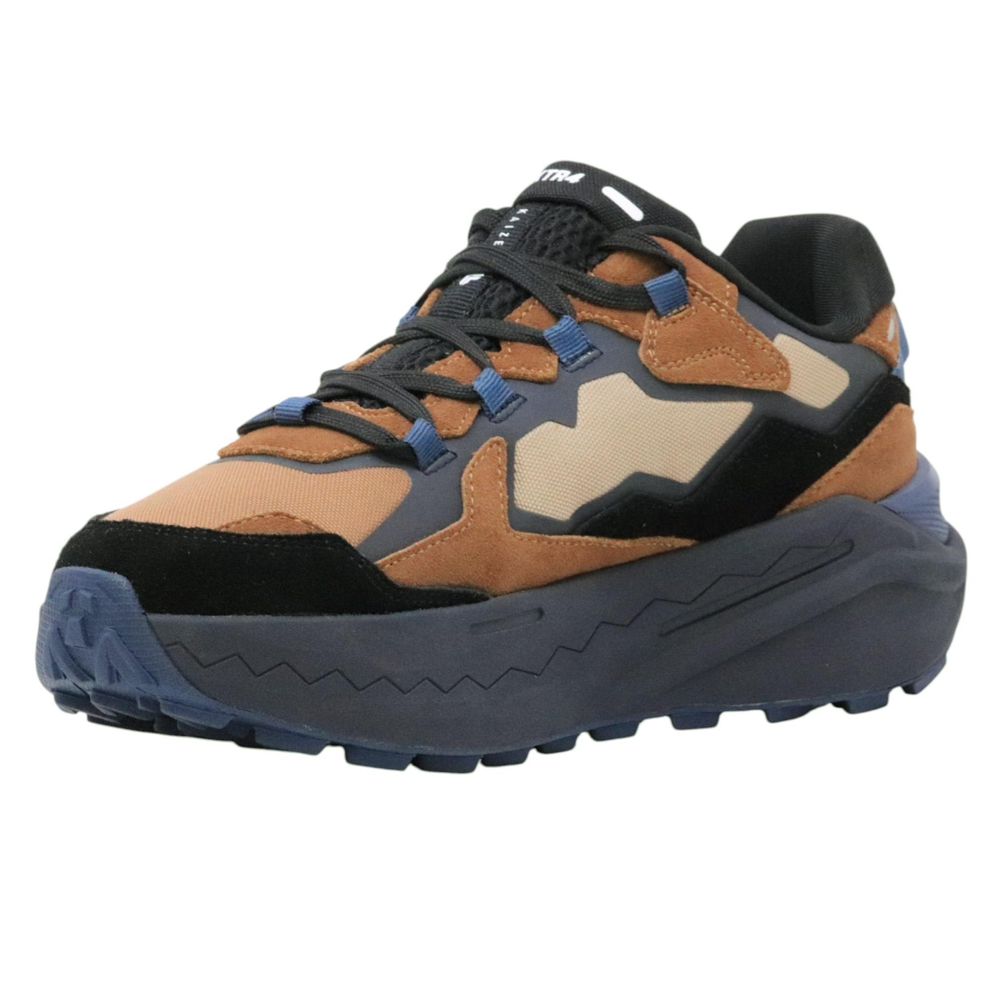 Extr4 Kaizen XL 1.04 sneaker uomo in suede e tessuto tecnico cuoio e nero 